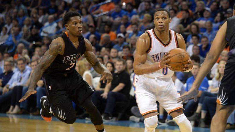 Westbrook&#039;s 51 points triple-double lifted the Thunder over the Suns. Credit:ESPN