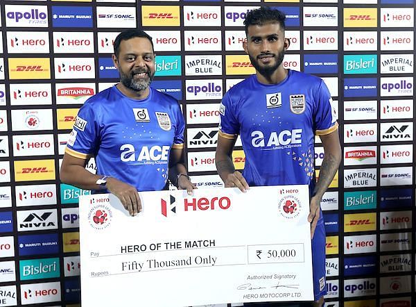 &Acirc;&nbsp;Subhasish Bose put in a hard shift for the whole 90 minutes for the home side against ATK (Image Courtesy: ISL)