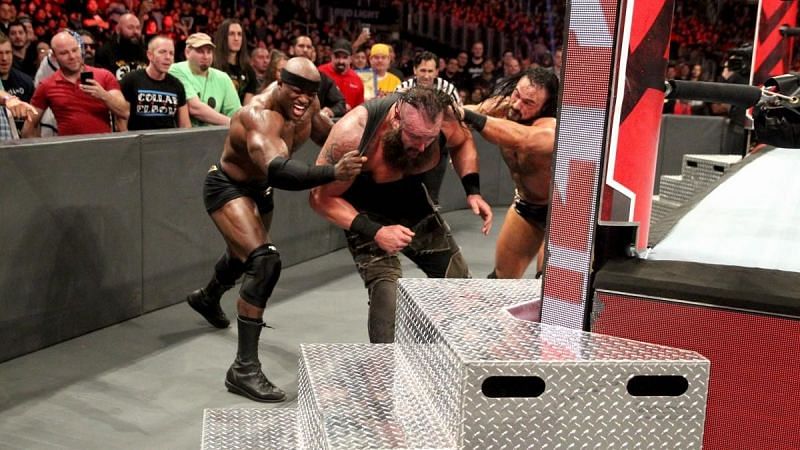 The match was stopped after Braun was terribly injured