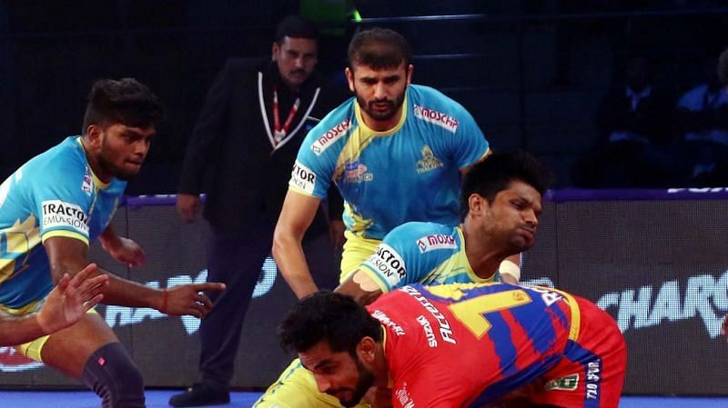 Ajay Thakur in the frame. [Picture Courtesy: ProKabaddi.com]