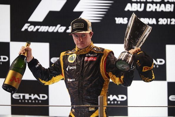 Raikkonen won the 2012 Abu Dhabi Grand Prix