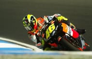Valentino Rossi won the race despite receiving a penalty