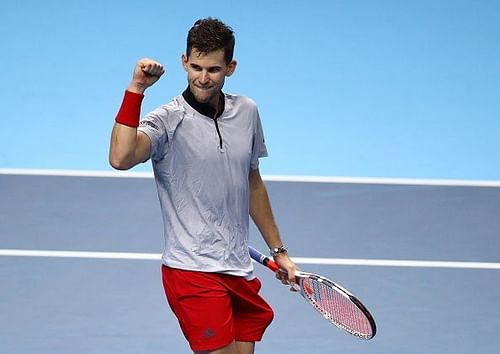 Dominic Thiem after beating Kei Nishikori at the 2018 Nitto ATP Finals Group Match