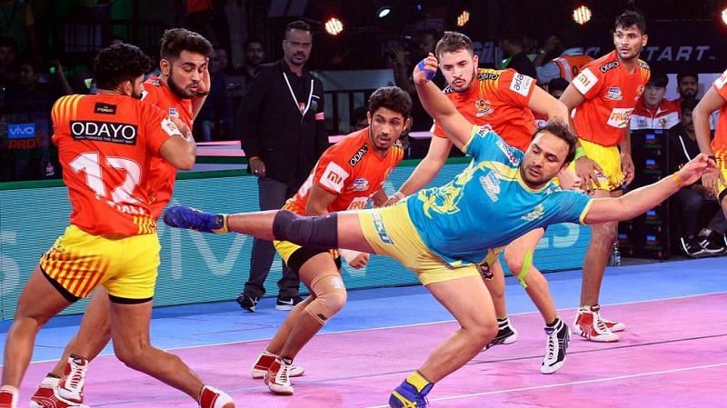 Manjeet Chillar was in devastating form tonight for Tamil Thalaivas