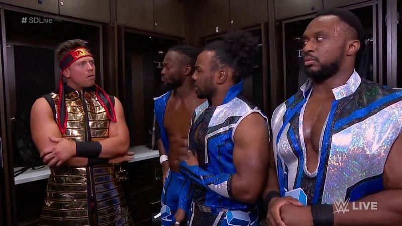 The Miz and The New Day exchanged some words backstage.