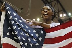 Biles, not at exquisite best, wins 4th all-around at worlds