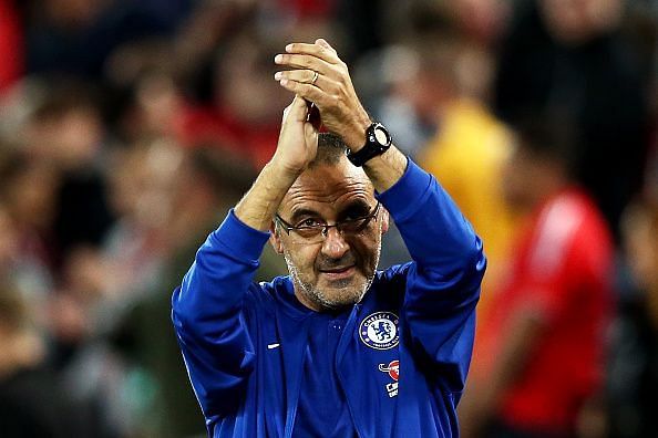 Sarri entered the history books when Chelsea drew with Everton on Sunday