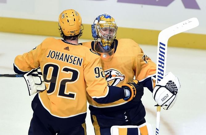 Rinne shuts out Bruins on 36th birthday, Predators win 1-0