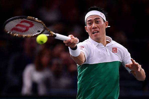 Nishikori avenged his Vienna Open final loss to Kevin Anderson in Round 16 of Paris Masters
