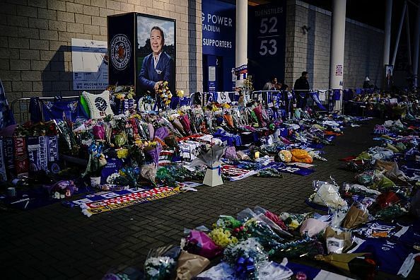 Mourners Pay Tribute After Leicester City Helicopter Crash