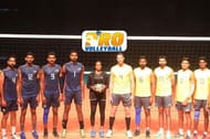PV Sindhu, and David Lee with Indian Volleyball stars