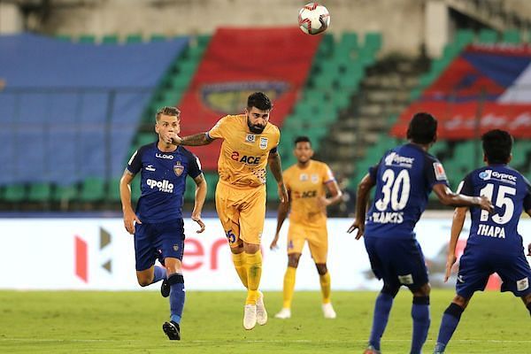Paulo Machado (second from left) bossed the midfield in Chennai. [Image: ISL]