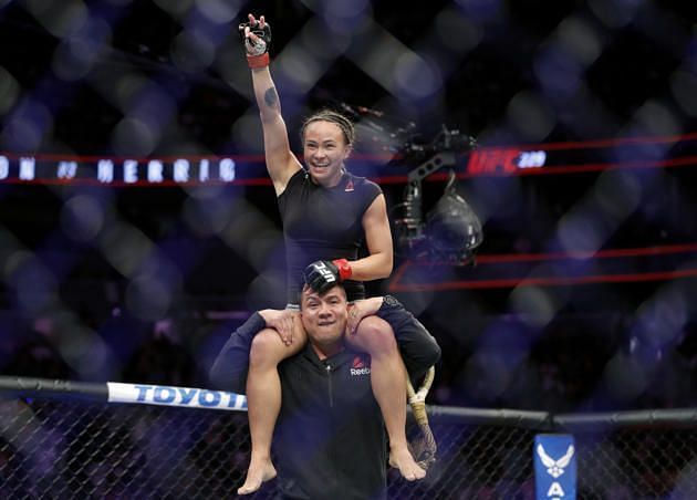 Michelle Waterson is victorious at UFC 229