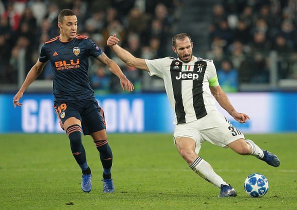 Chiellini was comfortable in possession and worked hard defensively