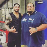 This photo of Samoans was probably taken at backstage in one of WWE's show