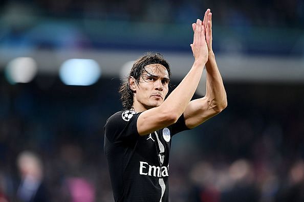 Cavani netted a hat-trick against Monaco in Ligue 1