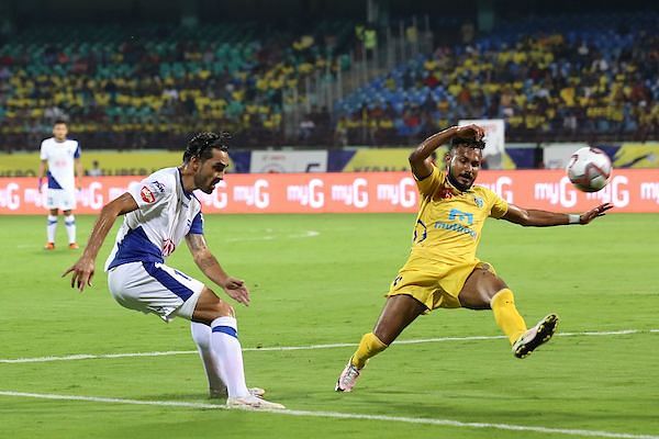 Prasanth (right) was on top form in the game [Image: ISL]