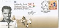 A SPECIAL COVER ISSUED ON DHYAN CHAND'S BIRTHDAY AND NATIONAL SPORTS DAY