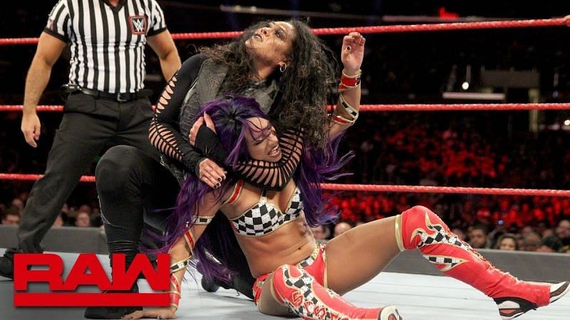 Nia and Tamina steam-rolled over the duo of Bayley and Sasha Banks