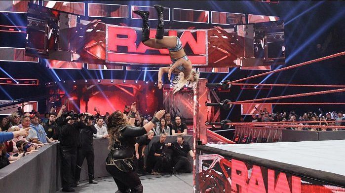 Nia Jax performed two potentially dangerous botches on Charlotte during the match