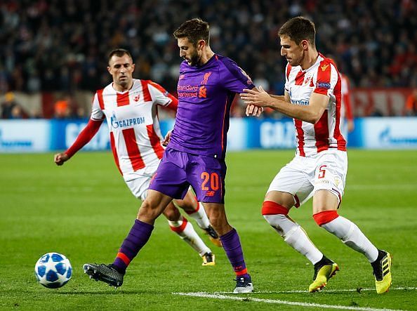 Lallana did not have one of his better games in Belgrade