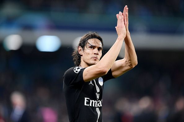 Edinson Cavani netted a hat-trick