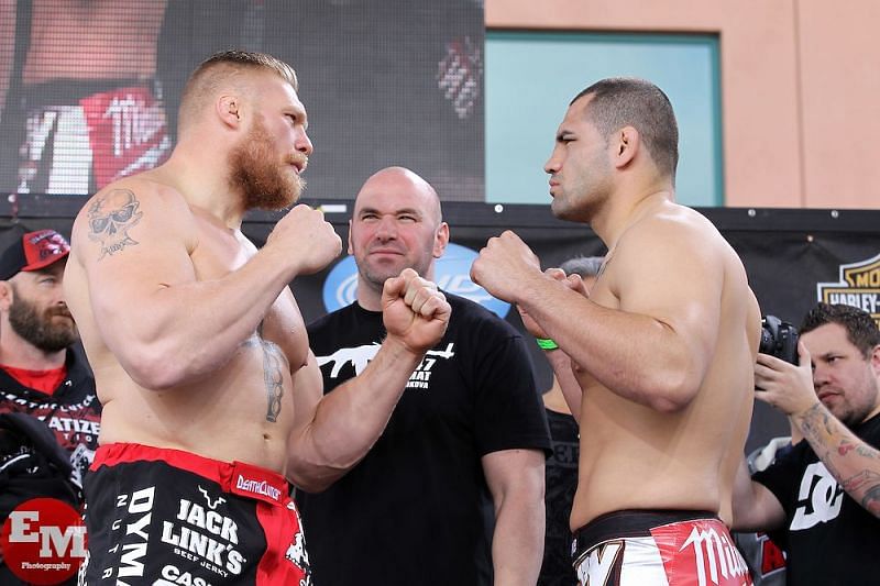Brock Lesnar and Cain Velasquez: Clashed in the UFC 121 headliner