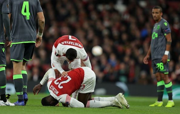 Welbeck had a horror injury