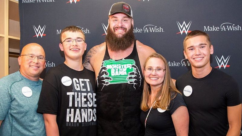 Braun Strowman with his young fans