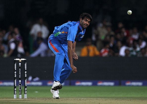 Munaf Patel during the 2011&Acirc;&nbsp;World Cup