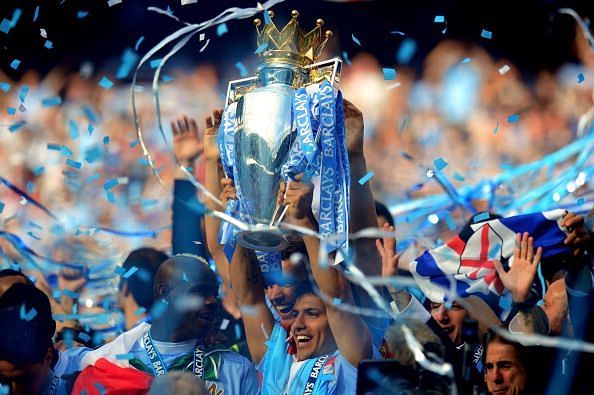 Aguero was the hero in helping City land their first title.