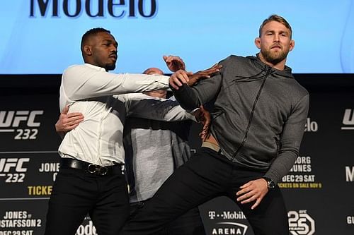 Jon Jones and Alexander Gustafsson 'shared' the stage during the UFC 232 press conference