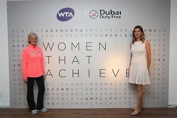 Judy Murray and Monica Seles