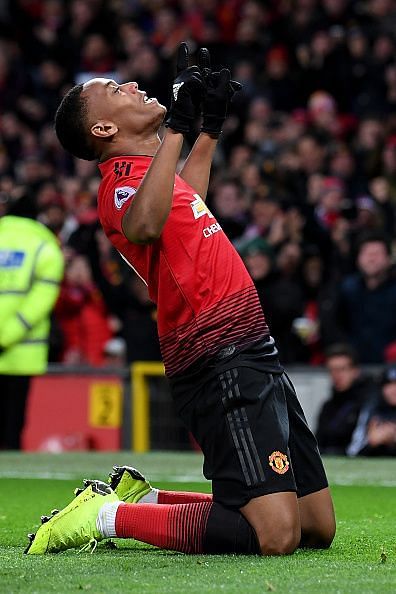 Martial after scoring against Everton - Premier League