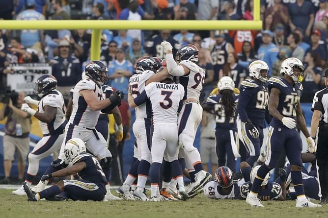 McManus' FG as time expires lifts Broncos over Chargers