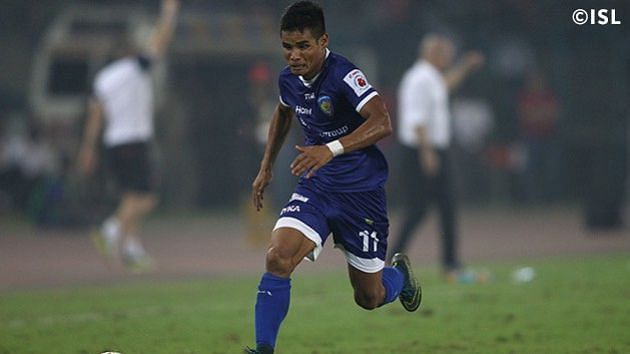 Chennaiyin might be on the wrong end of the table but Thoi Singh&#039;s work rate gives them hope (credits-indiansuperleague.com)