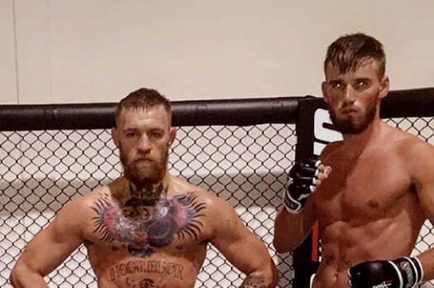 Cian Cowley with his friend, Conor McGregor!