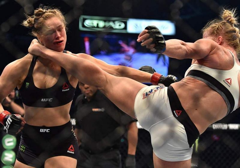 Ronda Rousey was defeated badly by Holly Holm in 2015