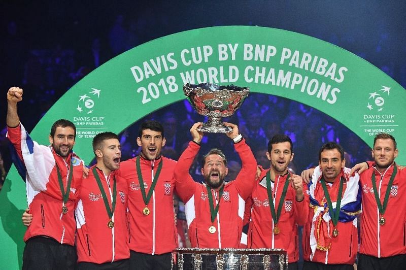 The victorious Croatian Davis Cup Team