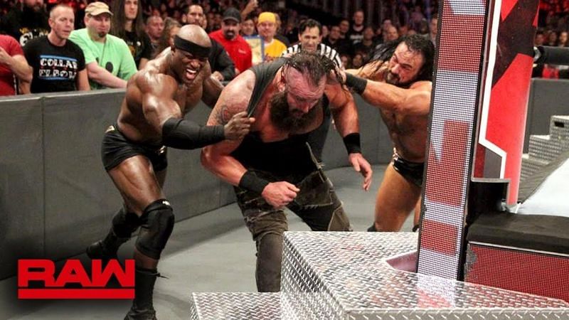 Bobby Lashley (left) was finally involved in a prominent segment on RAW