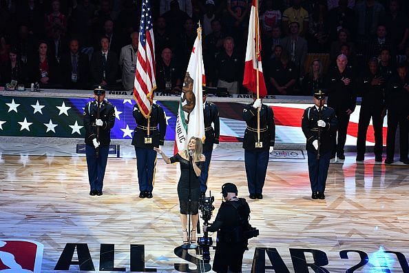 Celebrities At The 67th NBA All-Star Game: Team LeBron Vs. Team Stephen