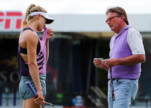 Jimmy Connors with Eugenie Bouchard
