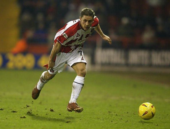 Michael Brown of Sheffield United scored a peach of a volley in the Steel City Derby 15 years ago.