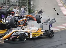 Teenage driver survives spectacular crash at F3 Macau GP