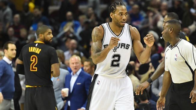 Kawhi scored 41 points to lift the Spurs over the Cavs. Credit