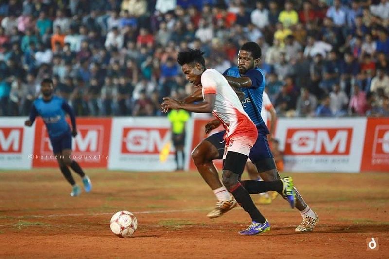 Live action from a seven a side tournament in Malabar.