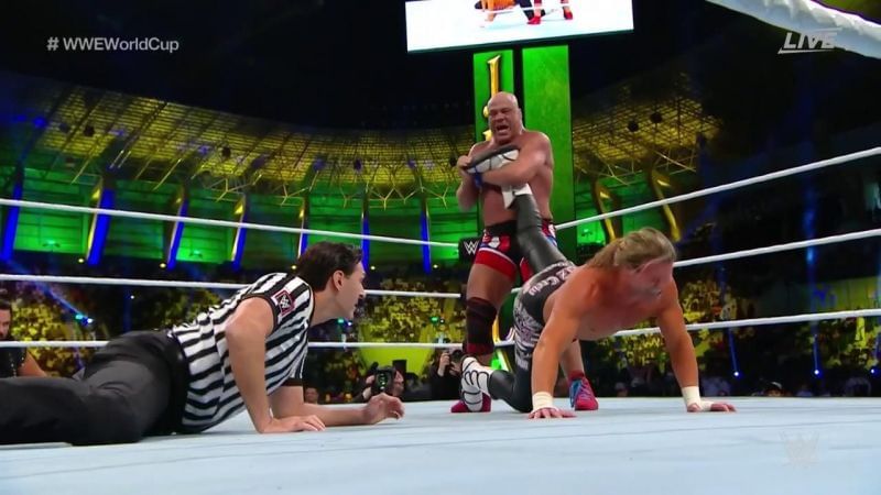 Kurt Angle really put the screws to Dolph Ziggler