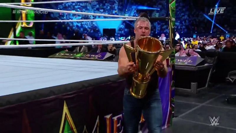 Shane McMahon with the WWE World Cup