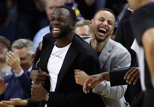 Draymond Green and Stephen Curry