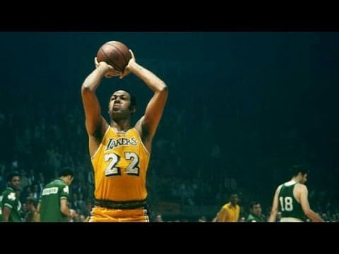 Elgin Baylor scores an NBA Finals record 61 points